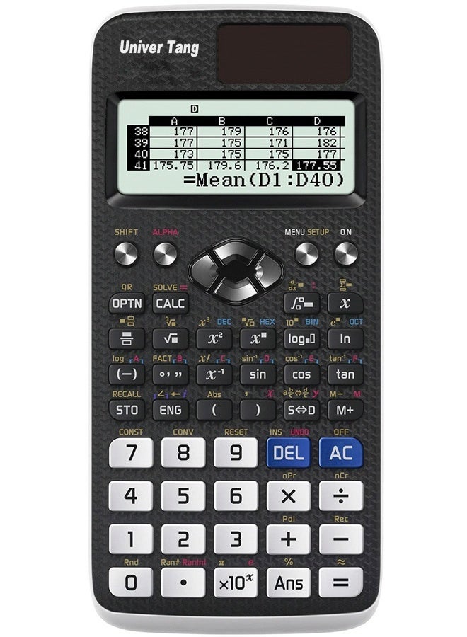 صورة العالمة آلة حاسبة علمية FX-991AEX-W-DT باللونين الأسود والأبيض. - Image 1
