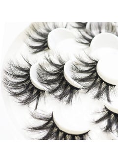 DAODER DAODER False Eyelashes 25mm Lashes Wispy Long 8D Mink Lashes Dramatic Volume Fluffy Eye Lashes Pack for Women 7Pairs Soft Reusable Fake Eyelashes  - Image 4