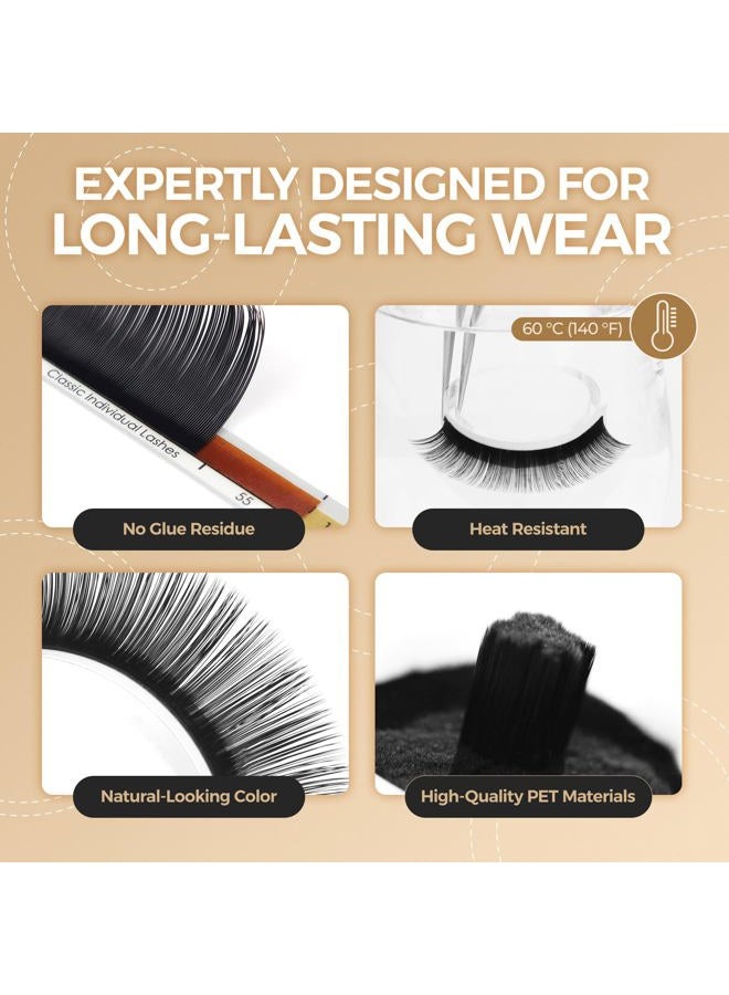 LASHVIEW Eyelash Extensions,Individual Lashes, 0.15 Thickness D Curl Mixed Tray(8-15mm),Premium Single &Classic Lases,Natural Semi Permanent Eyelashes,Mink& Soft Lashes,Application-Friendly - Image 4