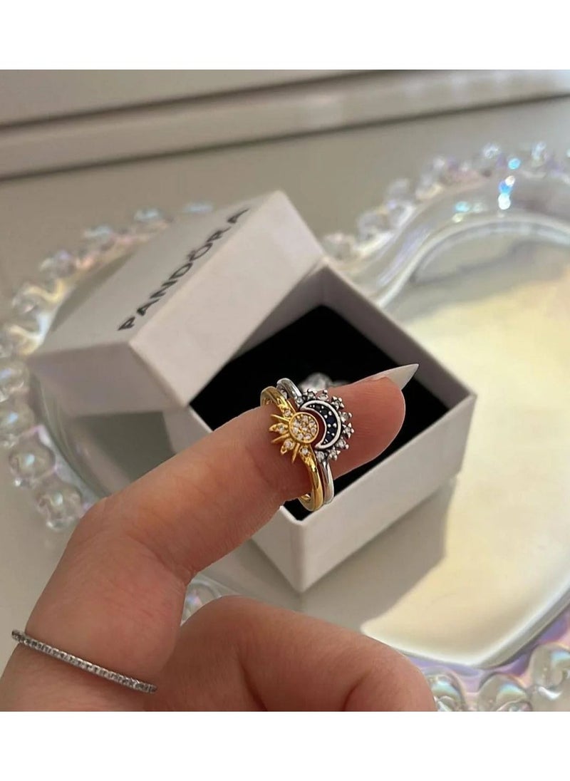 PANDORA - "Explore the enchanting allure of the Pandora Twins Sun & Moon collection, where celestial beauty meets timeless design. These exquisite pieces symbolize balance and harmony, perfect for expressing your unique journey through life." - Image 1