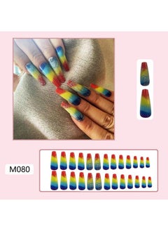 M080 Rainbow Glitter Nail