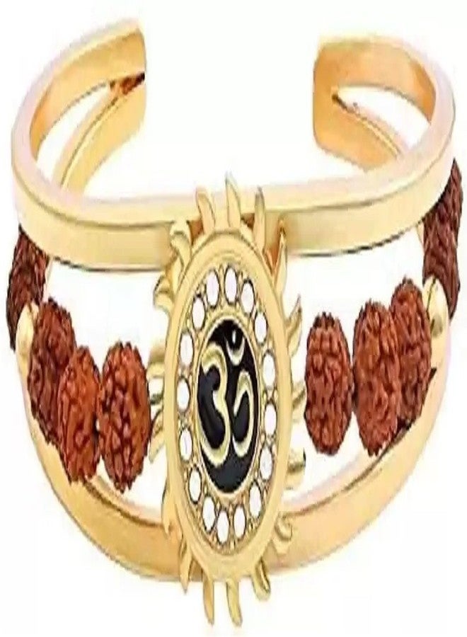 IGA COLLECTION Stainless Steel Adjustable Bracelet/Kada for/Girls/Boys/Mens/Womens| Comfortable Trendy Rudraksha suncuf Kada with Elegant Design (M5) - Image 1