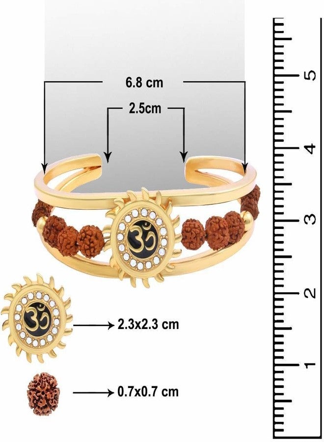 IGA COLLECTION Stainless Steel Adjustable Bracelet/Kada for/Girls/Boys/Mens/Womens| Comfortable Trendy Rudraksha suncuf Kada with Elegant Design (M5) - Image 4