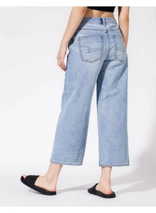 امريكان ايجل Ripped '90S Wide Leg Crop High Waist Jean