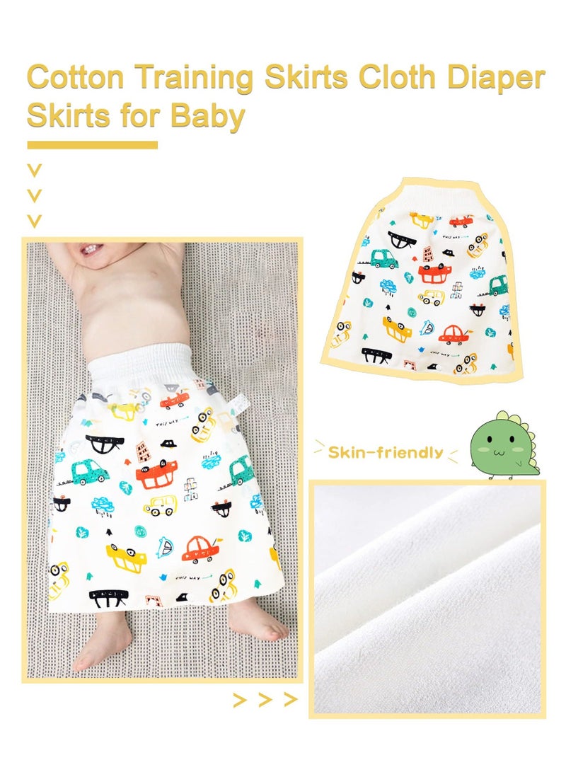 2 Pack Waterproof Cotton Diaper Skirt Shorts Comfy Breathable Potty Training Pants Anti Bed Wetting Clothes for 0-4 Year Old Baby Girls Boys  - Image 4