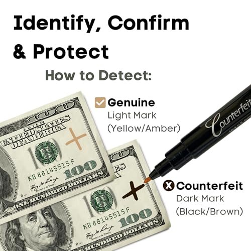 Dri Mark 15 Pack Counterfeit Bill Detector Marker Pen, Made in The USA, 3 Times More Ink, Pocket Size, Fake Money Checker - Money Loss Prevention Tester & Fraud Protection for U.S. Currency (CFD15PK) - Image 2