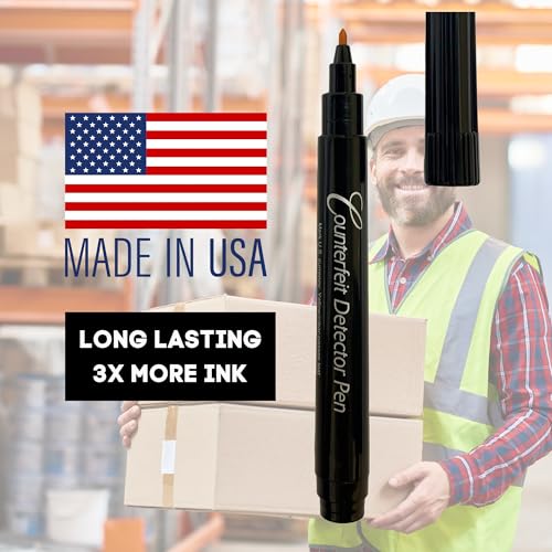 Dri Mark 15 Pack Counterfeit Bill Detector Marker Pen, Made in The USA, 3 Times More Ink, Pocket Size, Fake Money Checker - Money Loss Prevention Tester & Fraud Protection for U.S. Currency (CFD15PK) - Image 4