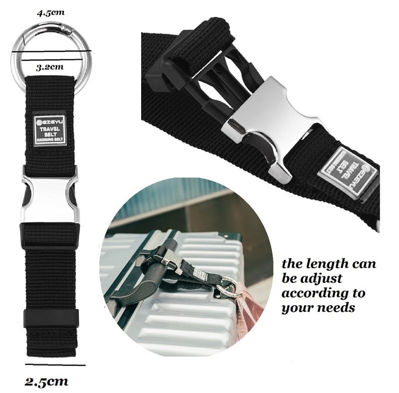 RF REENFAYA 2PCS Add a Bag Luggage Strap Jacket Gripper, Heavy Duty Luggage Straps Carry-on Baggage Suitcase Straps Belts Travel Accessories,Carry Your Extra Bags  - Image 2