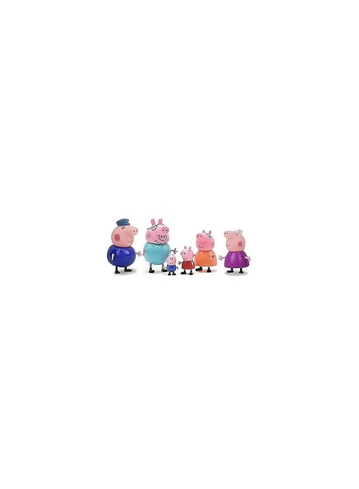 Peppa High NEW Family Set of 6 Best Gift for Kids – Soft Rubber face  Multicolor  (6 Pcs) - Image 3