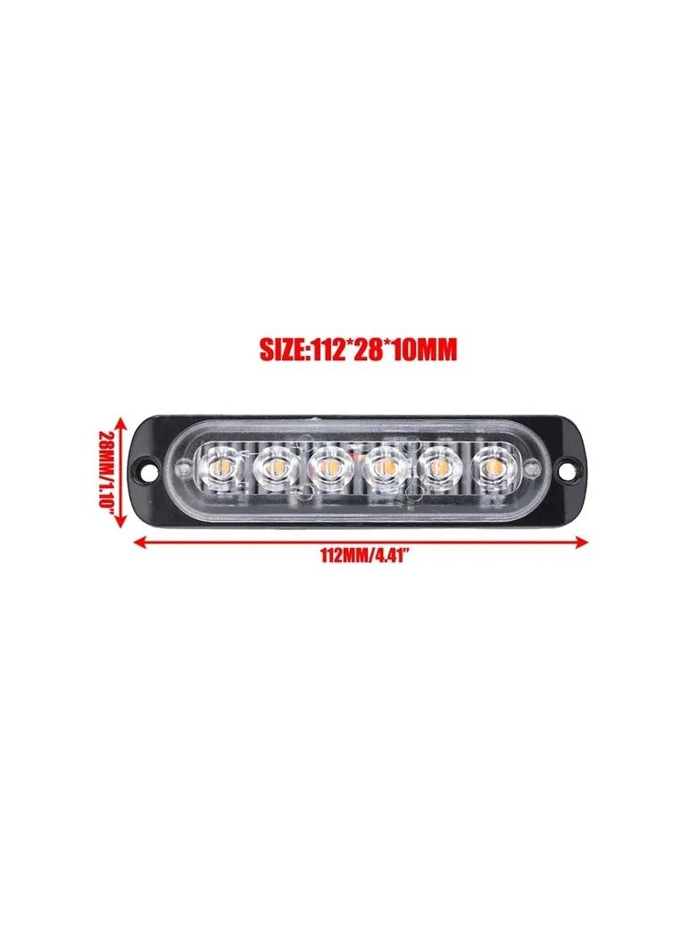 Generic 10-Pieces/Set Ultra Slim Amber 6LED Car Truck Emergency Warning Beacon,Flash Strobe Light  - Image 5