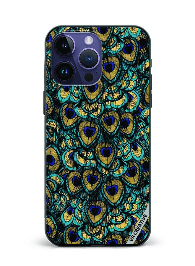 VR CREATIVE Protective Case Cover For Apple iPhone 15 Pro Max Mor Pankh Design Multicolour - Image 1