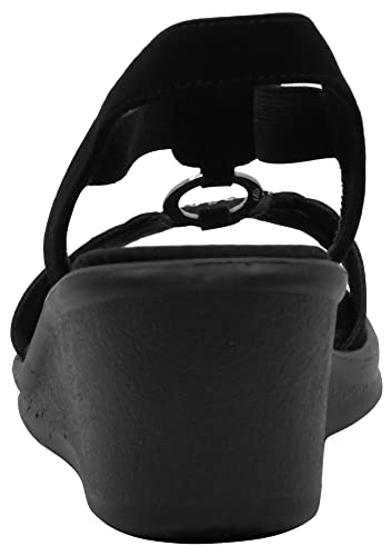Skechers Women's Rumblers - Queen B Wedge Sandal, Black, 10 US - Image 3