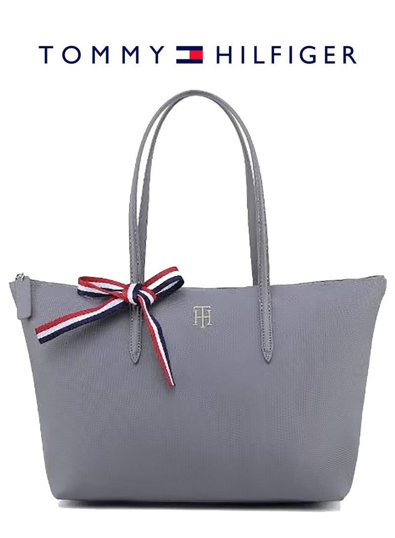 Tommy Hilfiger Tote Bag for Women , Fashion Versatile Signature Tape Large Capacity Shoulder Bag Handbag for Travel, Work, Gym, - Image 1