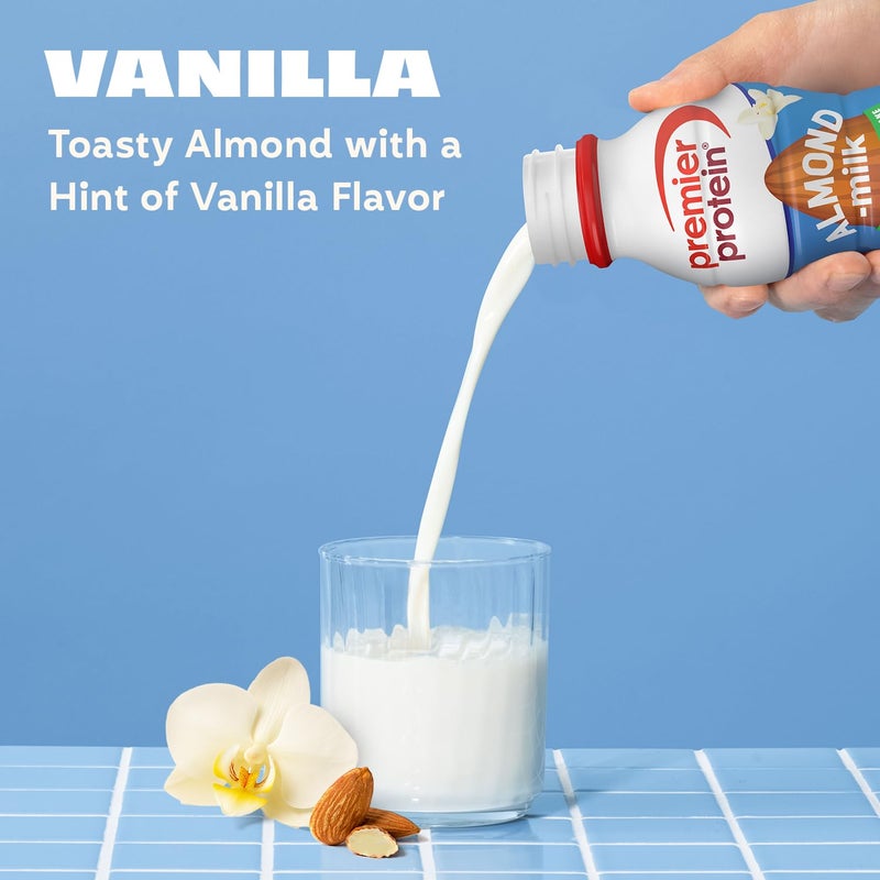 Premier Protein Almondmilk Plant Based Protein Shake, 20g Protein, 5g Sugar, 11.5 Fl oz, Vanilla, 12 Count - Image 3