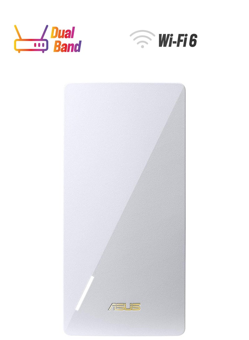 أسوس RP-AX58 AX3000 ثنائي النطاق WiFi 6 (802.11ax) موسع النطاق، موسع AiMesh لشبكة WiFi سلسة؛ يعمل مع أي جهاز توجيه واي فاي - Image 1