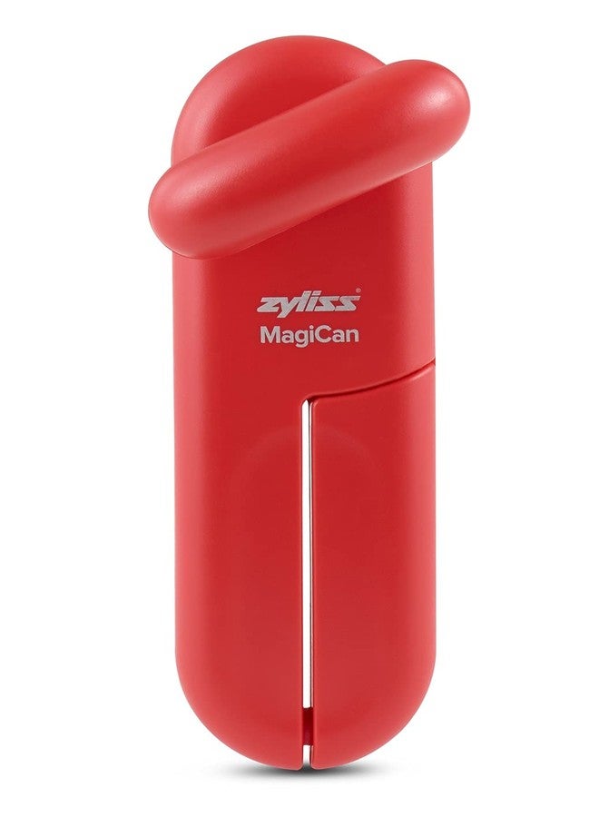 Zyliss MagiCan Manual Can Opener with Lid Release - Heavy Duty Can Opener Kitchen Gadgets - Home Manual Tin Open - Easy to Use Hand Held - Effortlessly Open Cans - Compact Design - Red - Image 1