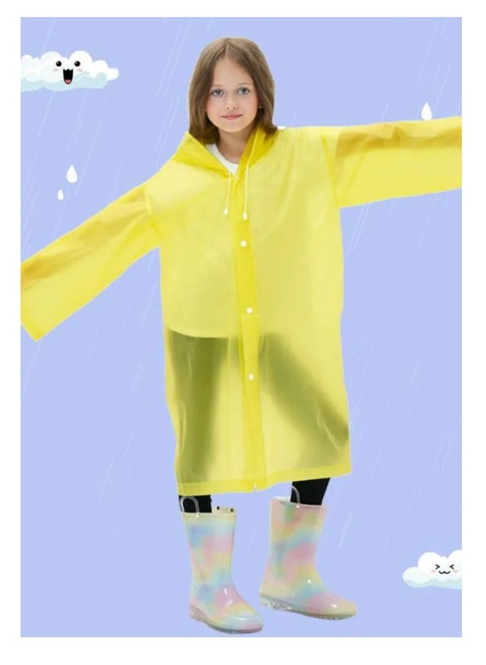 OASIS-TH Children's raincoats Reusable Kids Rain Jacket Hooded Rain Poncho Kids Raincoat Rain Suit for Boys Girls  - Image 1