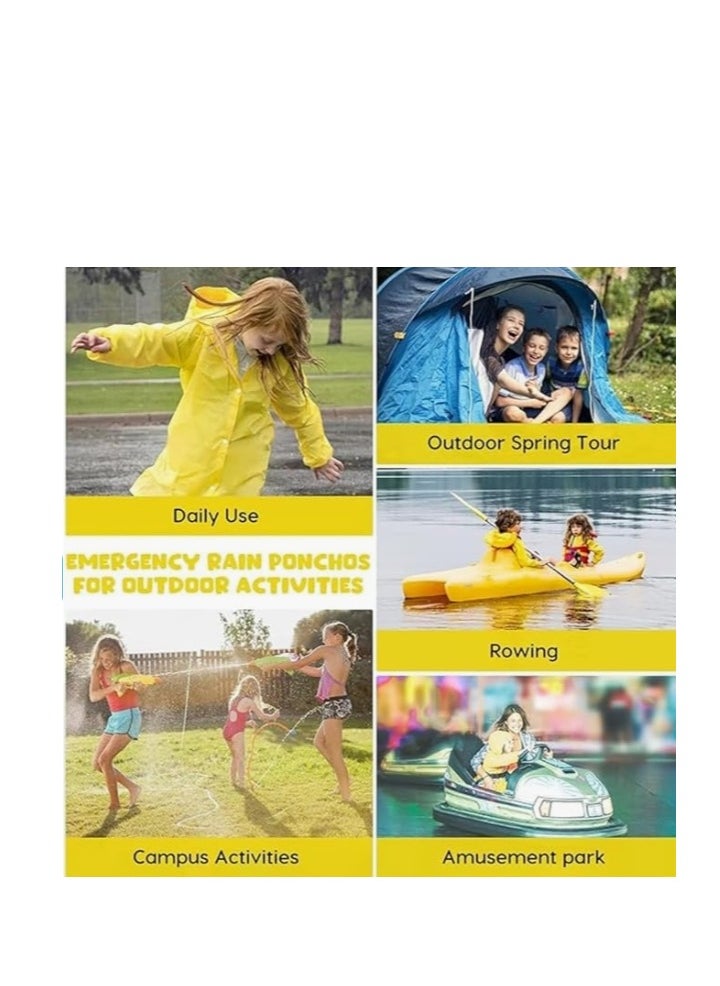 OASIS-TH Children's raincoats Reusable Kids Rain Jacket Hooded Rain Poncho Kids Raincoat Rain Suit for Boys Girls  - Image 5