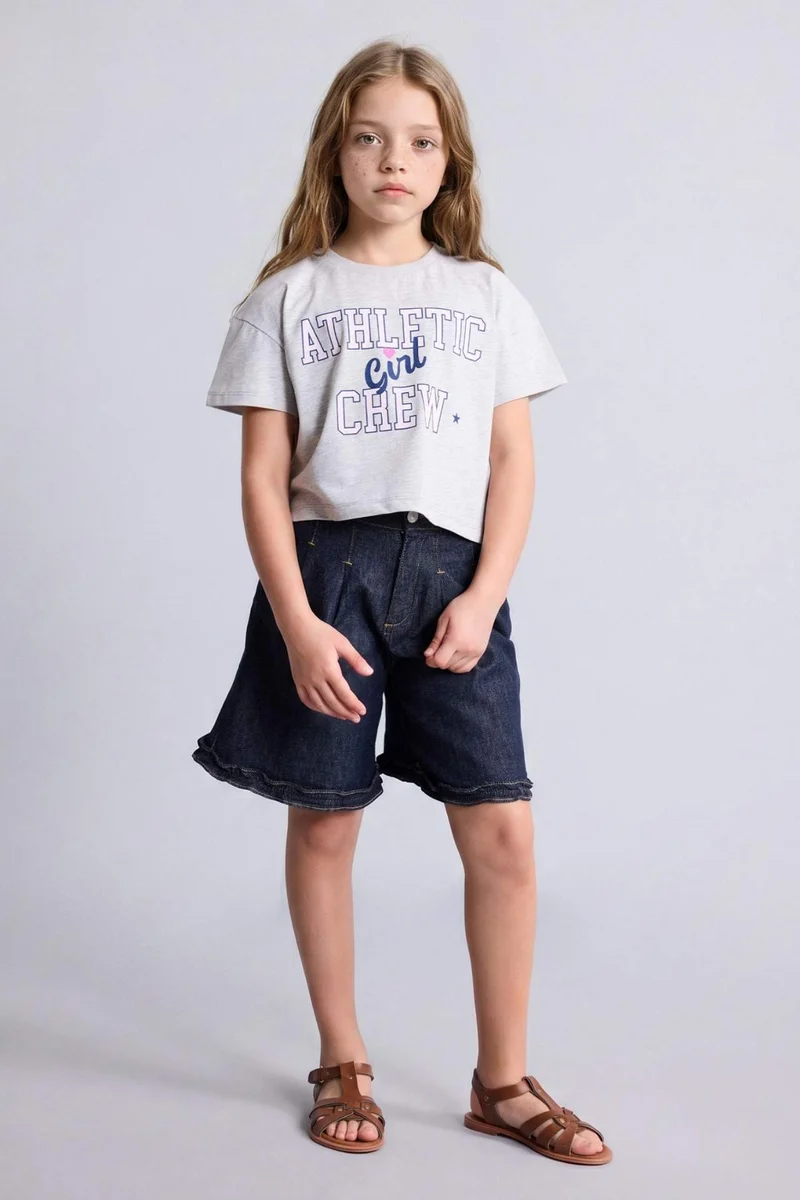 DeFacto Girl Wide Leg Denim Shorts