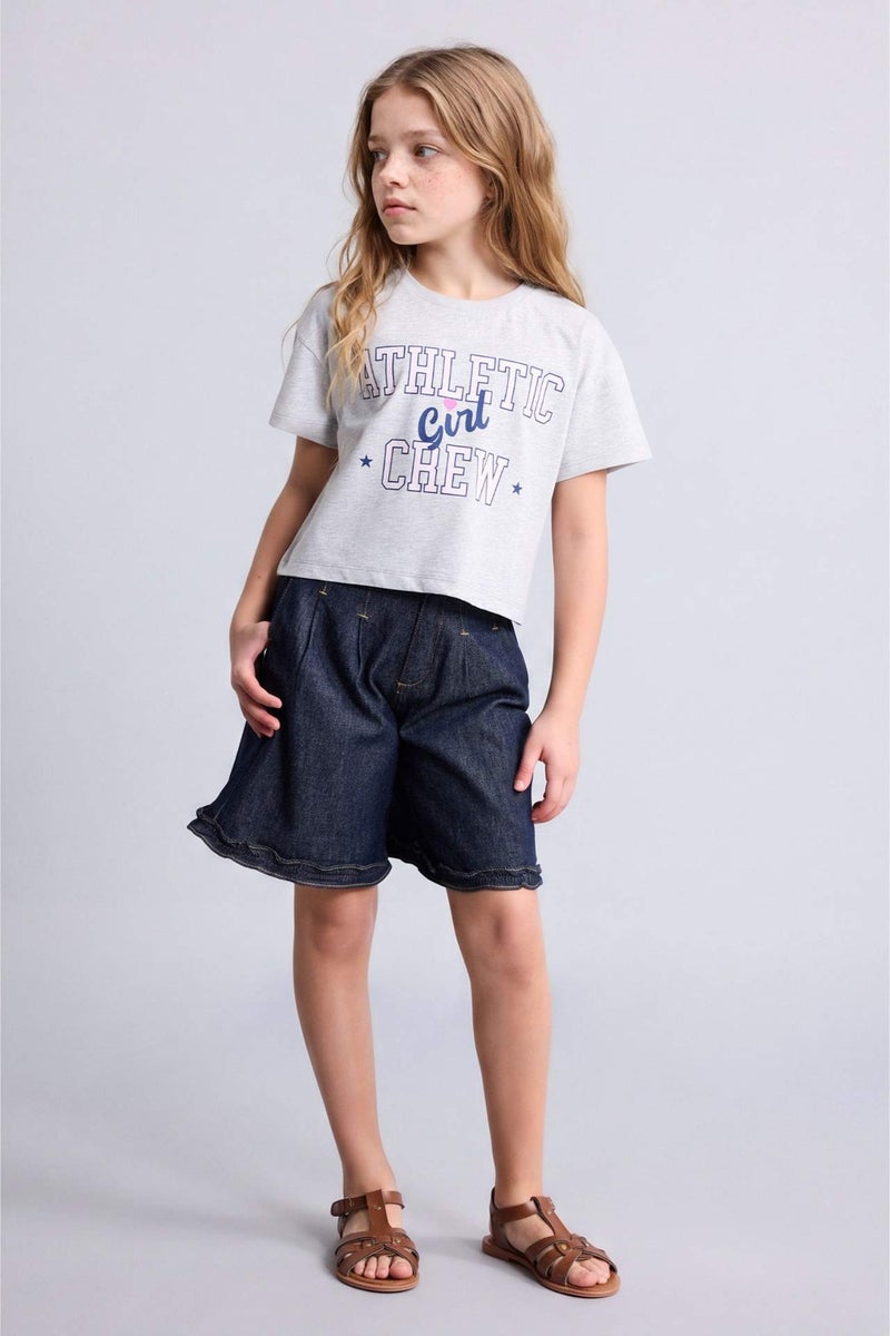 DeFacto Girl Wide Leg Denim Shorts - Image 2