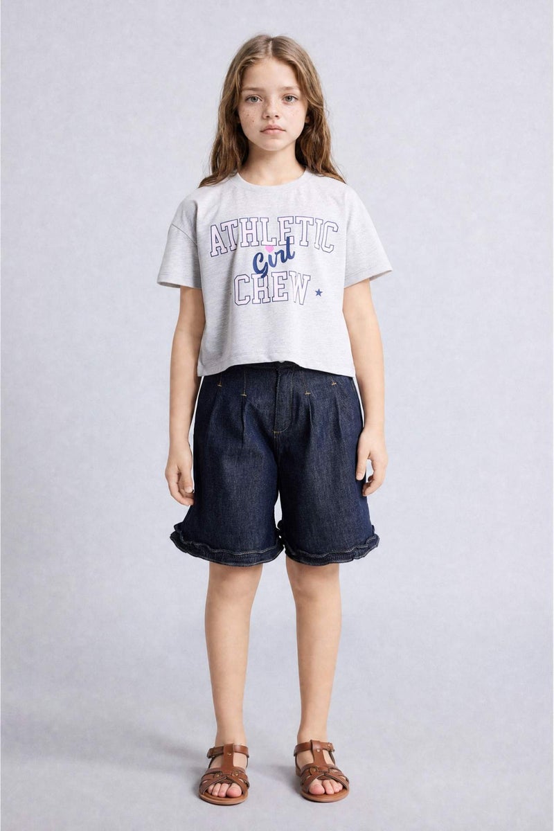 DeFacto Girl Wide Leg Denim Shorts - Image 3