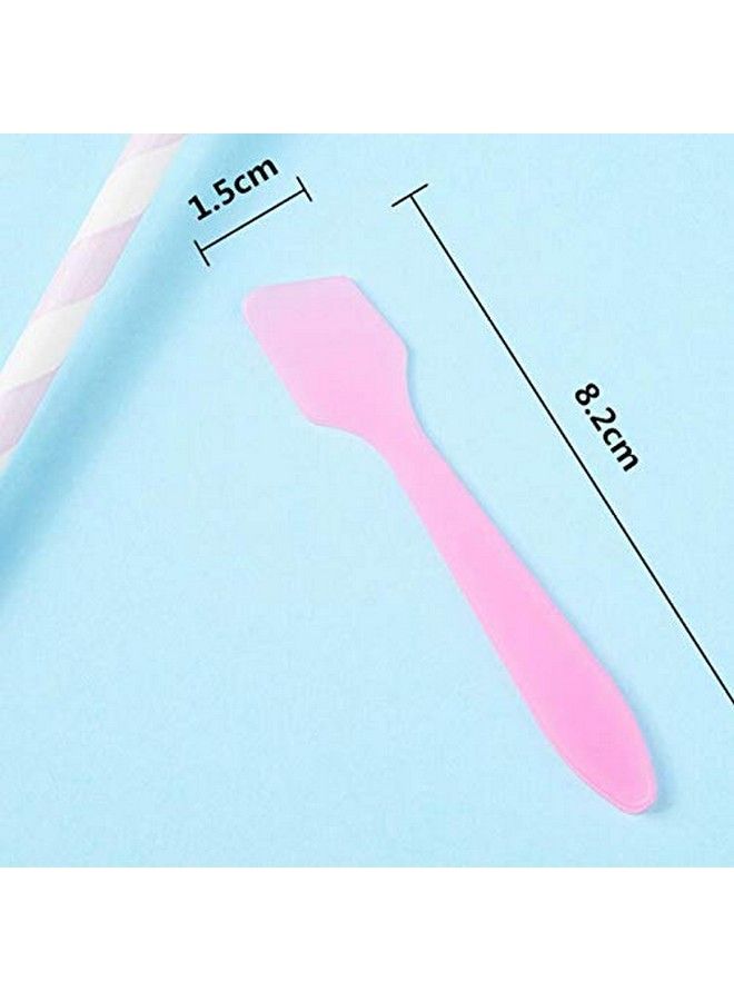 SYBL 100Pcs Plastic Spatulas Cosmetic Scoop Stick Spatula Applicator Tool For Mixing And Diy Mask Facial Cream Makeup Skin Care Products 3.2" Reusable (Purple) - Image 4