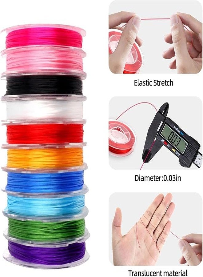 LUOSHI 10 Color Crystal String Elastic String Elastic Cord Stretchy Bracelet String Bead Cord for Bracelet, Beading Jewelry Making (1.0MM) - Image 3