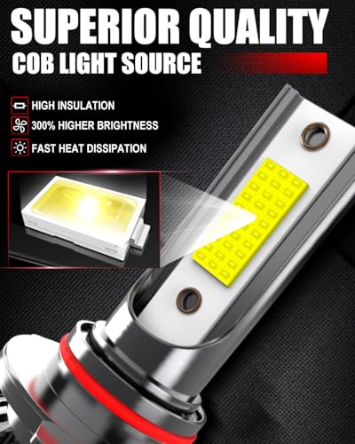 KAUNBAST Compatible for Ford F250 High Low Beam Fog Lights F350 Super Duty F450 F550 2005 2006 2007 2008 2009 2010 2011 2012 2013 2014 2015 2016 2017 2018 2019 2020 2021 2022 Powersports Bulbs 6Pack - Image 3