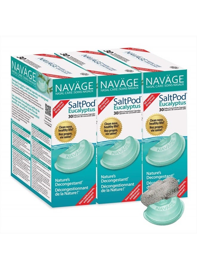 Navage Eucalyptus SaltPod Bundle: 3 Eucalyptus SaltPod Capsule 30-Packs (90 SaltPods) - Image 1