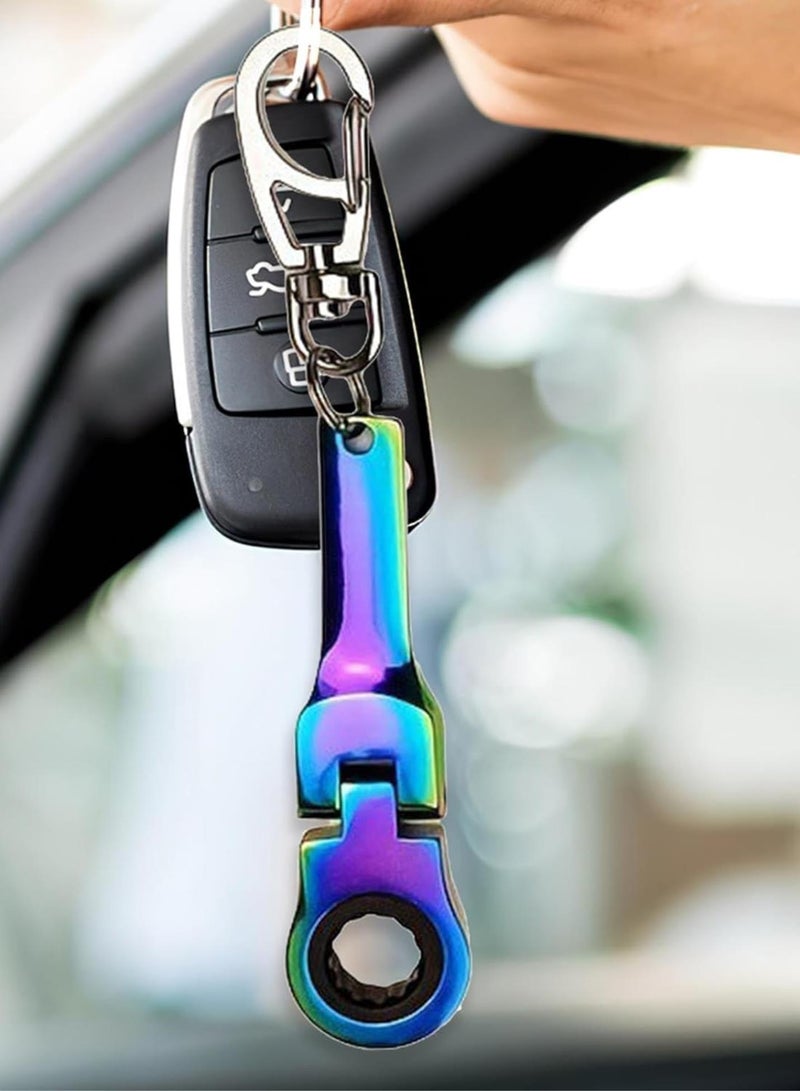 GGOOT Keychain Wrench | Compact 10mm Ratchet Wrench Keychain - High Hardness Wrench Ratchet Wrench Key Ring Home Decoration - Image 3