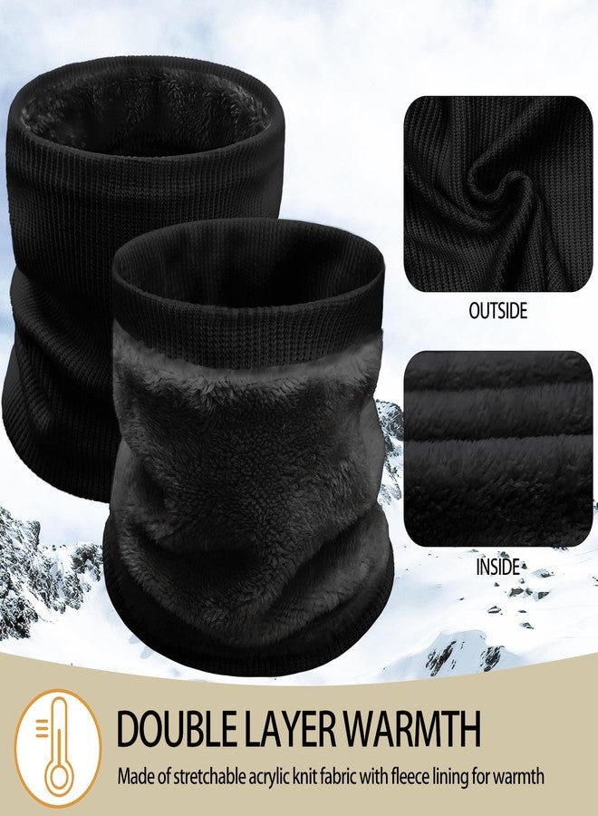 Beurlike Winter Neck Warmer Gaiters for Men Women Windproof Thermal Fleece Ski Face Mask Cover Neck Scarf for Cold Weather(Black) - Image 5