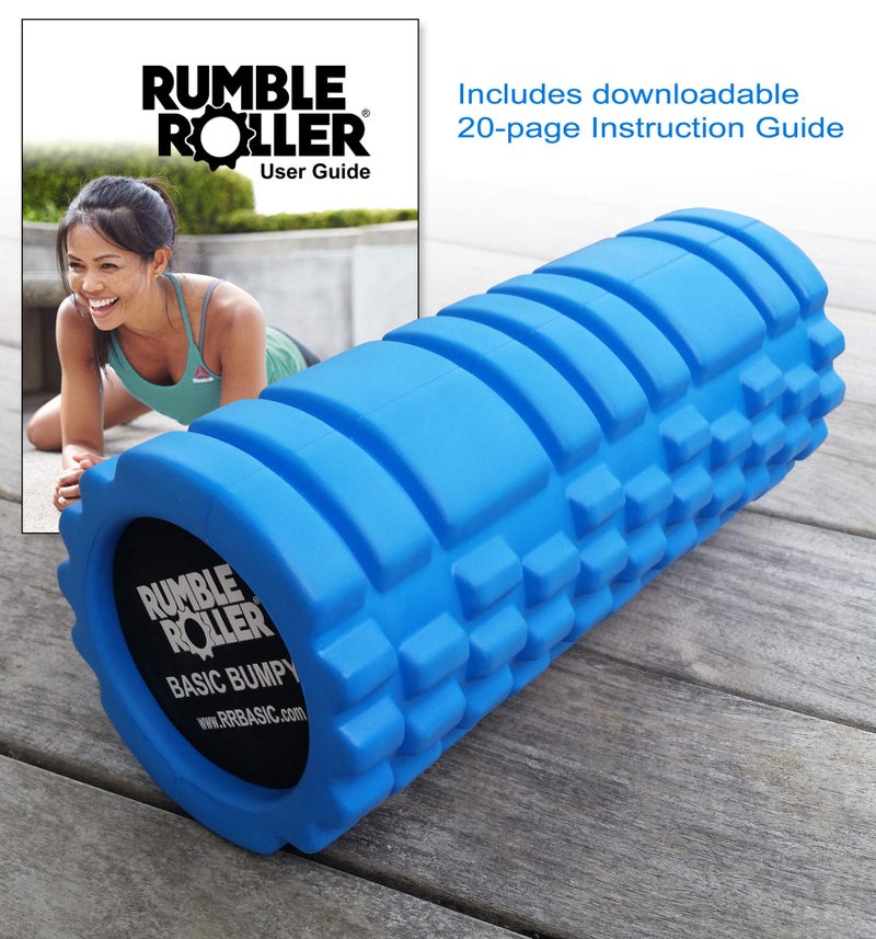 RUMBLE ROLLER رومبلرولر باسيك بامبي فوم رولر، لفة فوم EVA ذات نواة صلبة مع نسيج شبكي/نتوء للتدليك العميق وإطلاق العضلات الذاتي - Image 2