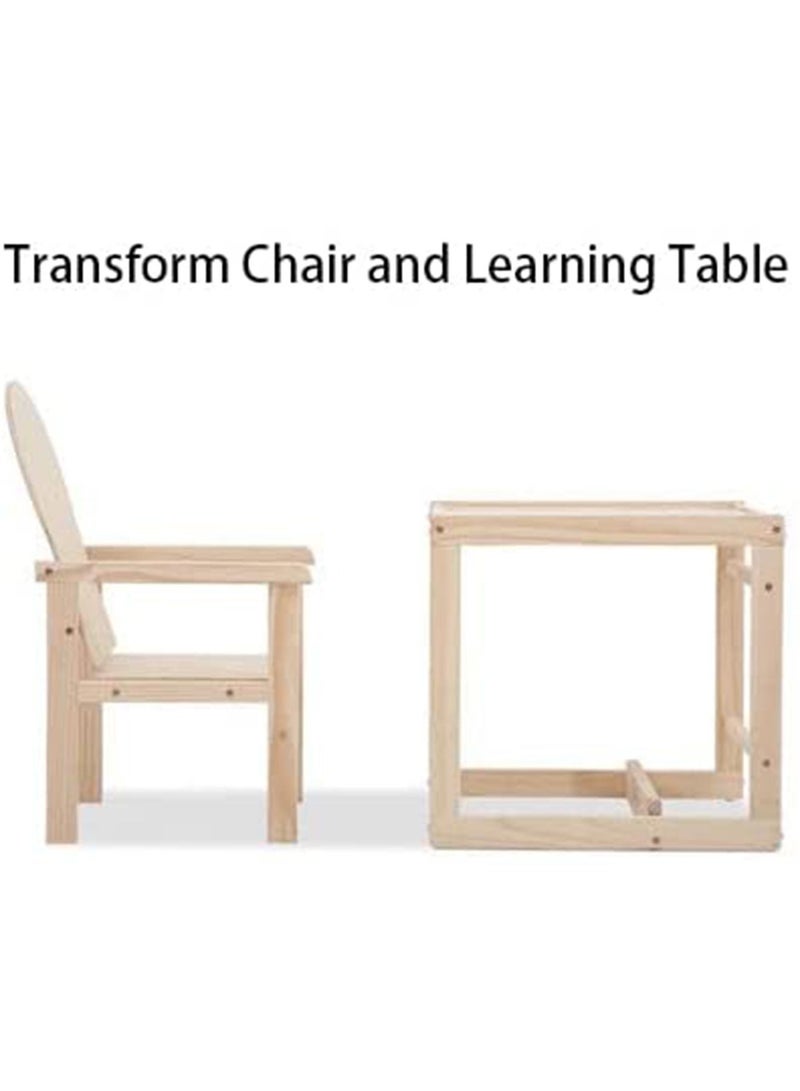 GT-Wheel Baby High Chair Wooden Design Foldable Dining Chair with adjustable Hight (plainwooden2) - Image 5