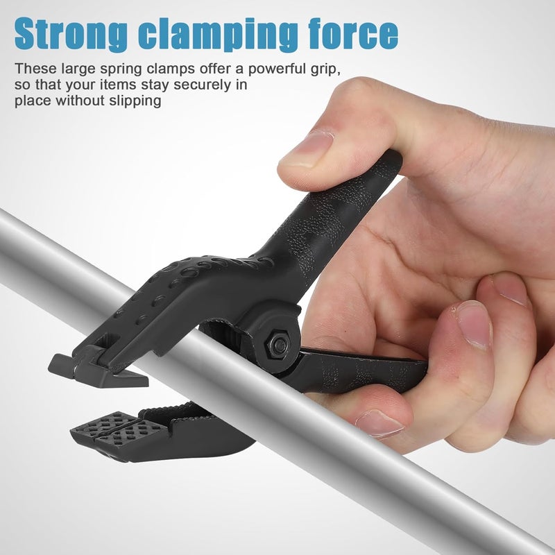 Alipis 24pcs Heavy Duty 4-inch Black Plastic A-frame Spring Clamps for Backdrop Stand, Pool Cover Clips, Photo Studio and Woodworking Accessories - Image 3