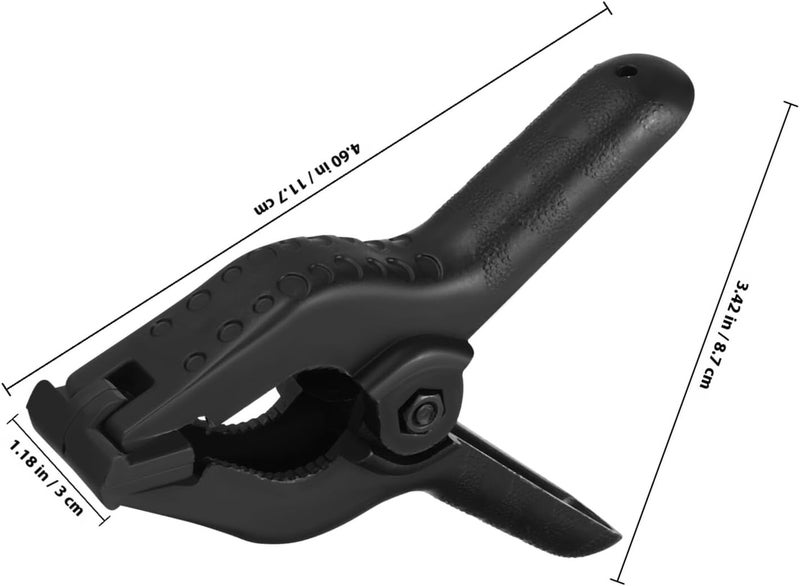Alipis 24pcs Heavy Duty 4-inch Black Plastic A-frame Spring Clamps for Backdrop Stand, Pool Cover Clips, Photo Studio and Woodworking Accessories - Image 2
