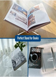 Beauenty Acrylic Book Stand Transparent Clear Acrylic Book Holder Book Display Stand Book Stand for Reading Book Holder  - Image 2