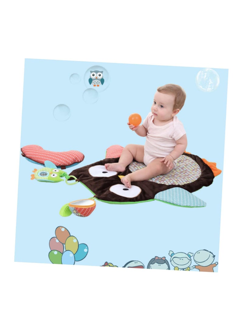 GGOOT 1pc baby floor play mat floor mat for baby toddler cotton play mat baby belly blanket baby belly play mat floor pad baby crawling mat owl crawling mat carpet cute infant Game pad Assorted Color - Image 4