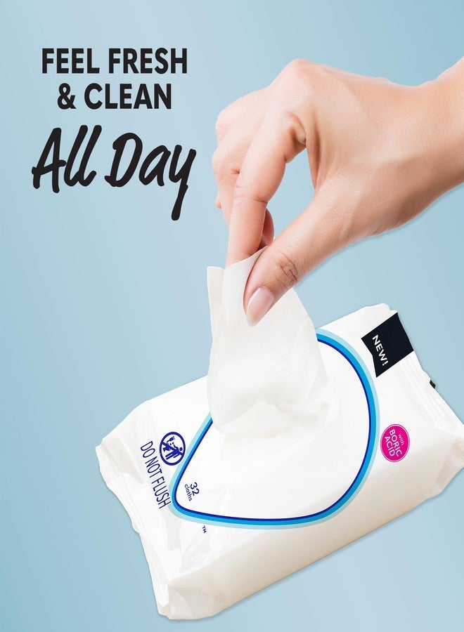 Summer's Eve Ultimate Odor Protection Daily Feminine Wipes, Gentle pH-Balanced Formula with Boric Acid Cleanses & Removes Vaginal Odor, Resealable Pack, 32 Body Wipes - Image 4