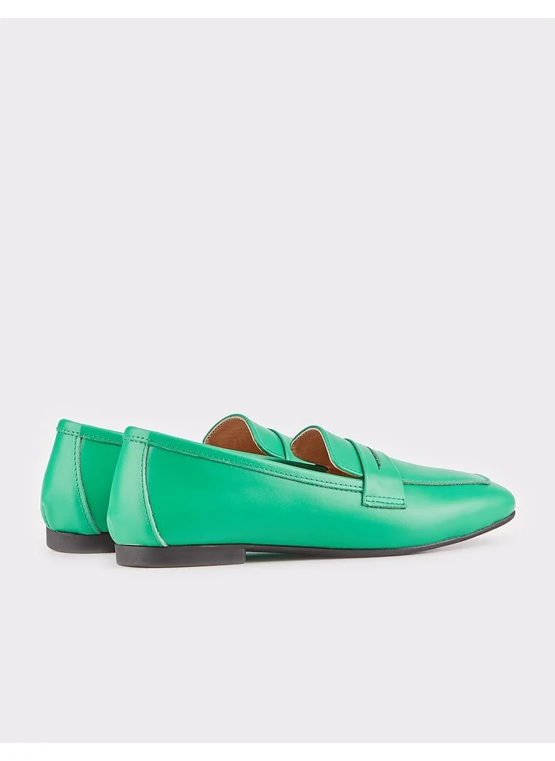 Cabani Leather Green Women's Loafer