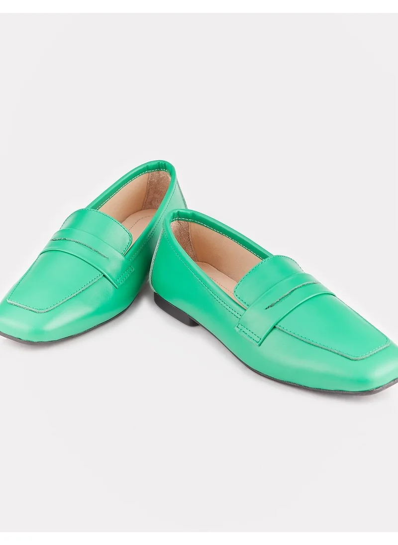 Cabani Leather Green Women's Loafer