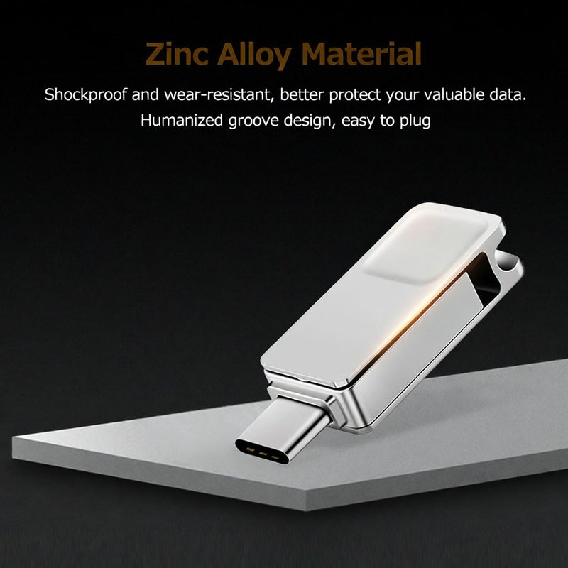 USB Flash Drive 360 Degree Rotation Metal Body - High Speed Data Transmission Mini Memory Stick for Windows Mac Car Audio TV - Image 2