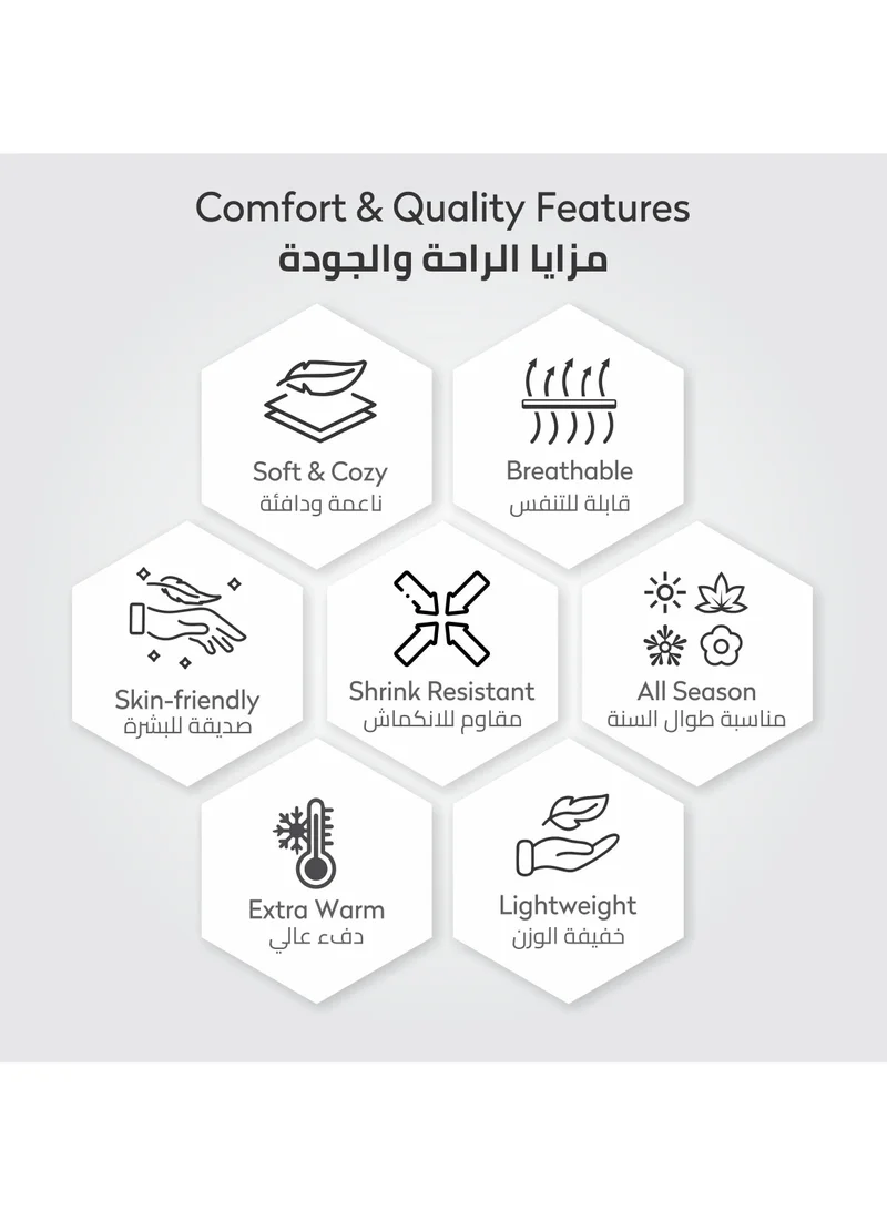 Donetella Soft Waffle Fleece Blanket King Size(200X240 CM) No Shed,No Pilling Plush Cozy Throw 300 GSM Lightweight Blanket For Bed, Couch , Chair , Sofa And Camping,Light Grey