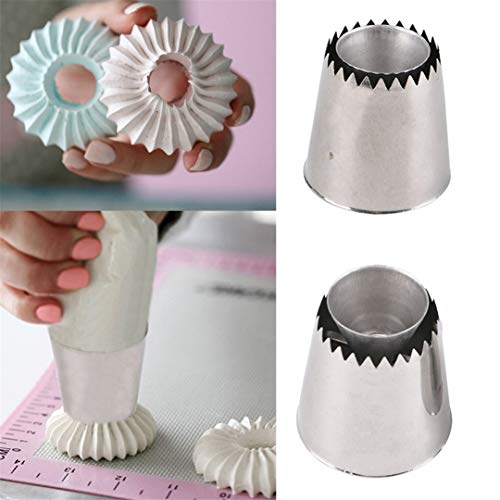 FantasyDay 4 piece Stainless Steel Piping Tips Piping Nozzles Cake Decorating Supplies Cookies Cupcake Icing Decorating Supplies Decorating Kits Frosting Icing Tips Baking Set Tools - Image 4