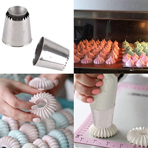 FantasyDay 4 piece Stainless Steel Piping Tips Piping Nozzles Cake Decorating Supplies Cookies Cupcake Icing Decorating Supplies Decorating Kits Frosting Icing Tips Baking Set Tools - Image 3