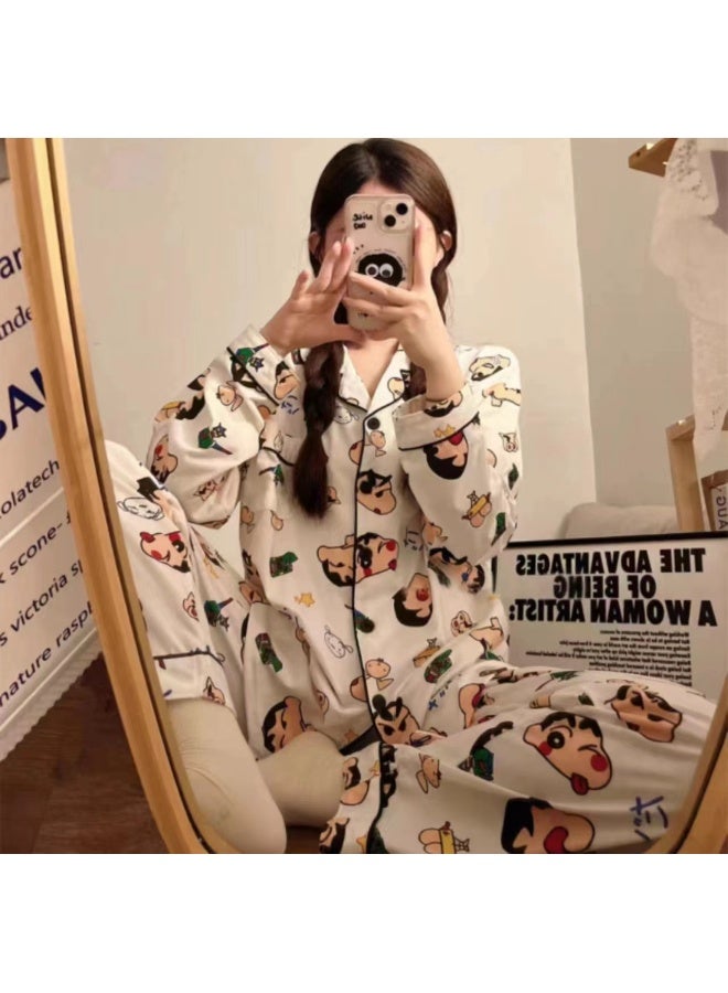New Women's Long Sleeve Pajama Set