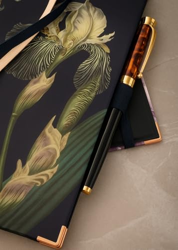 Refleris A5 Dotted Journal Bullet Notebook – 120 GSM Thick Paper, Floral Hardcover with Metallic Edges, Pen Loop, 2 Bookmarks, Inner Pocket – Writing Diary for Women, Gifts or Daily Use (Midnight Garden) - Image 5