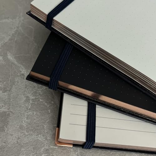 Refleris A5 Dotted Journal Bullet Notebook – 120 GSM Thick Paper, Floral Hardcover with Metallic Edges, Pen Loop, 2 Bookmarks, Inner Pocket – Writing Diary for Women, Gifts or Daily Use (Midnight Garden) - Image 4