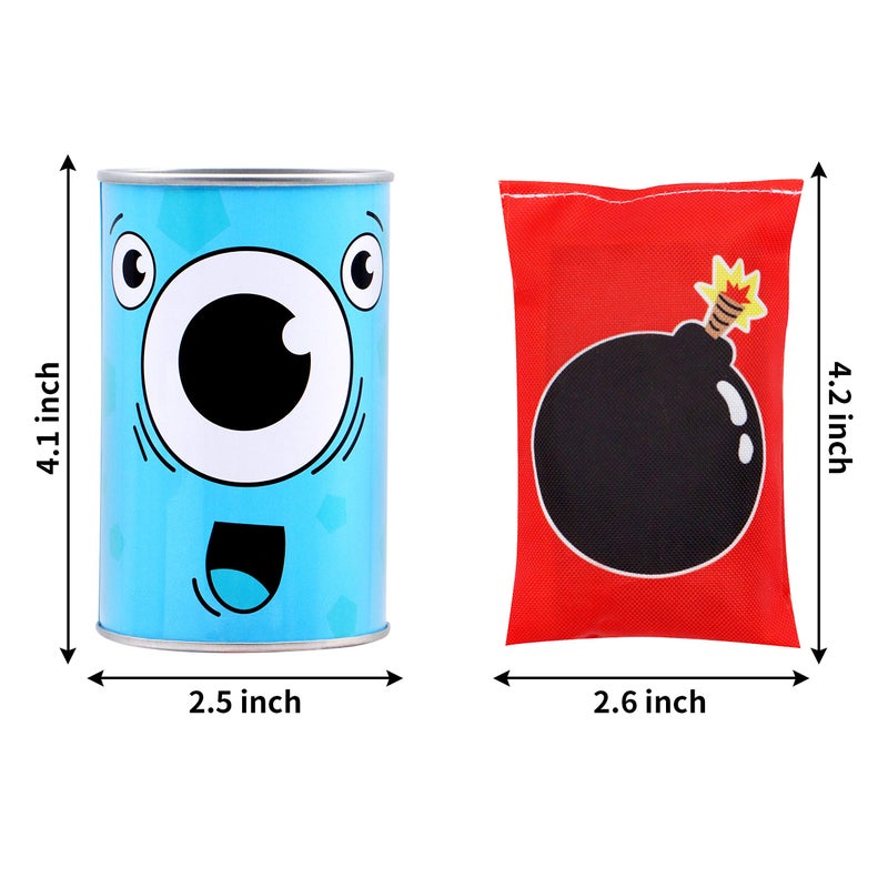 JOYIN 13 Pcs Carnival Bean Bag Toss, Knockdown Can Game Set, Holiday & Birthday Party Games, Outdoor Lawn Yard Activity for Kids Party Favors, Easter Egg Hunt for Classroom Gifts (Monster Style) - Image 4