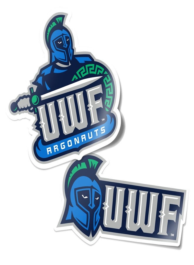 Desert Cactus University of West Florida Sticker UWF Agronauts Vinyl Decal Laptop Water Bottle Car Scrapbook Sheet (4 Inch Set V1) - Image 1