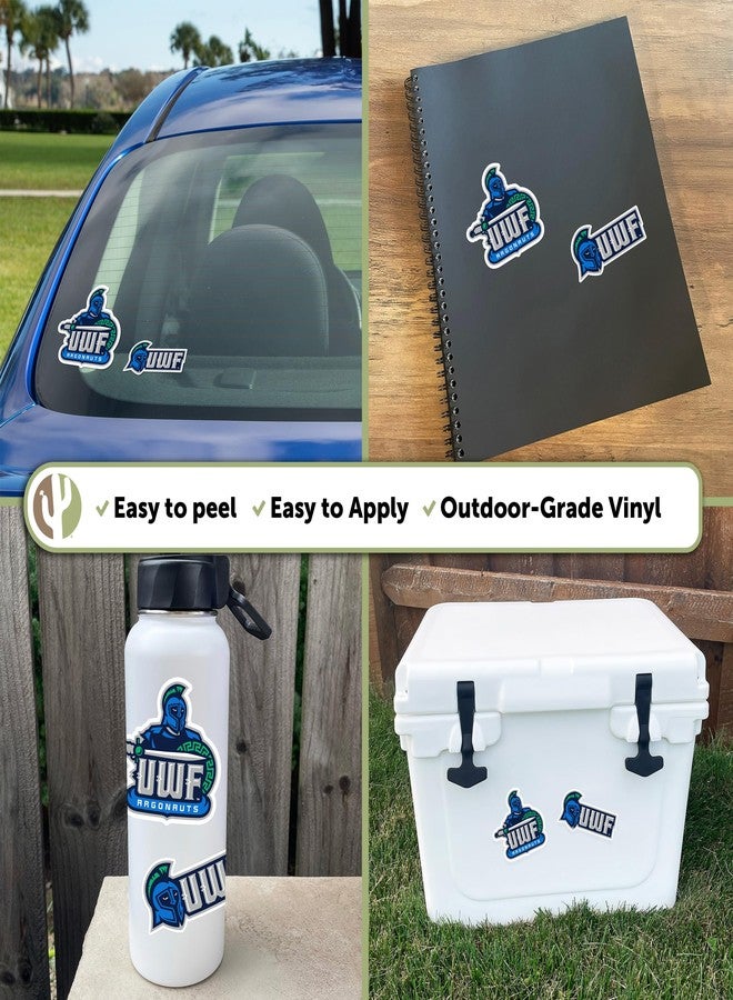 Desert Cactus University of West Florida Sticker UWF Agronauts Vinyl Decal Laptop Water Bottle Car Scrapbook Sheet (4 Inch Set V1) - Image 2